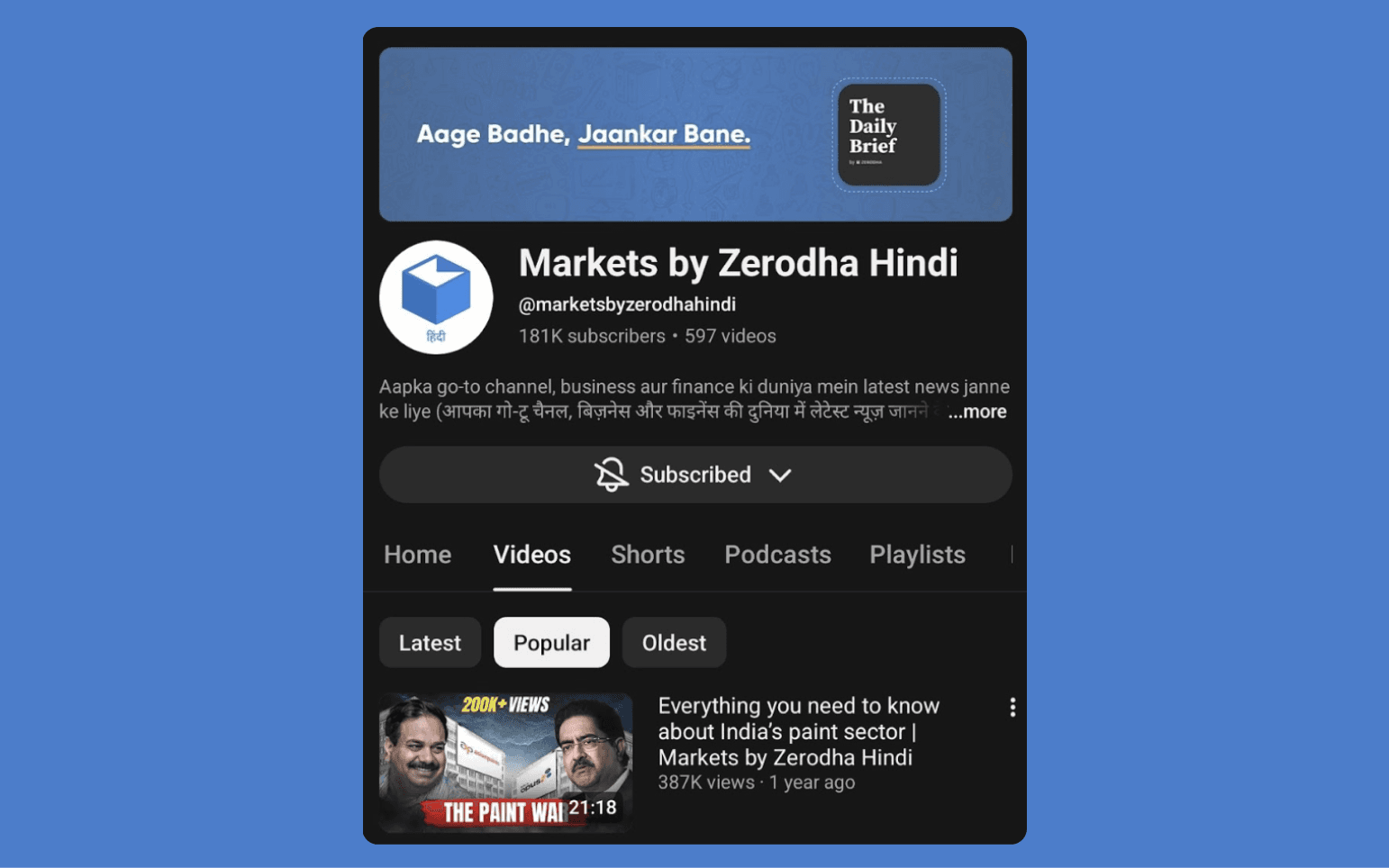 Markets by Zerodha (Hindi) cover